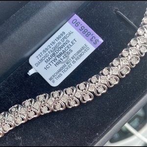 Diamond Heart Link Bracelet (1 ct. t.w.)